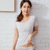 圖片 涼感透氣【NEONER銀離子】彈性親膚薄絲短袖內搭上衣三件特惠組-美