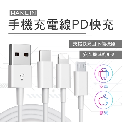 HANLIN手機充電線傳輸線 USB type-c 安卓充電線 數據線 適用 iPhone 13 12 11 Pro Max