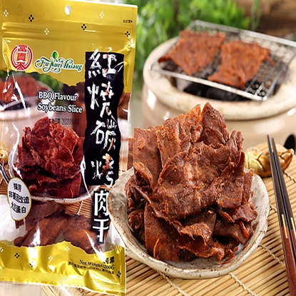 【富貴香】紅燒碳烤肉干(純素)200g*6包(免運組)