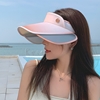 圖片 超值2入組【L’eBeauty】時尚漸變伸縮帽檐遮陽帽 ((UPF50+/遮陽/防曬/全防護/網球帽/高爾夫球帽/空頂帽)-美