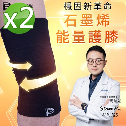 <請世界吃桌節目 辦桌大廚推薦> 強檔特價【PP石墨烯】石墨烯能量護膝2雙-美