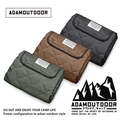 ADAMOUTDOOR｜防水經典隨身野餐墊  ADPC-BLK200