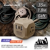 圖片 ADAMOUTDOOR｜極限方塊PD氮化鎵35W多功能USB延長線 ( ADPW-2U1C35C )